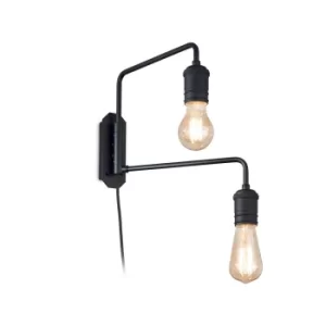 Image of Triumph Indoor Wall Lamp 2 Lights Black, E27