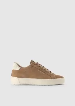 Image of Android Homme Mens Zuma Leather Camo Trainers In Stone