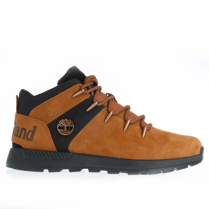 Image of Timberland Sprint Trekker Mid Lace Trainers - Orange Orange 7