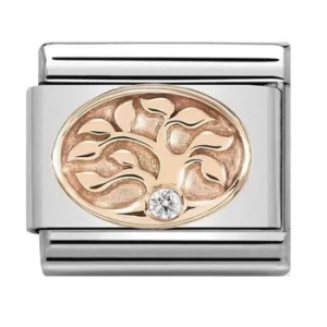 Image of Nomination CLASSIC Rose Gold Tree Of Life With Stones Charm 430305/12