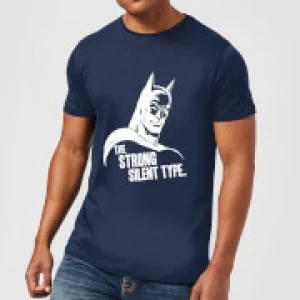 Image of DC Comics Batman The Strong Silent Type T-Shirt - Navy - S