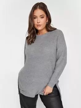 Image of Yours Side Zip Jumper Grey, Size 34-36, Women