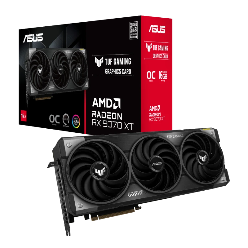 Image of ASUS TUF Gaming Radeon RX 9070 XT OC Edition 16GB GDDR6 90YV0L70-M0NA00