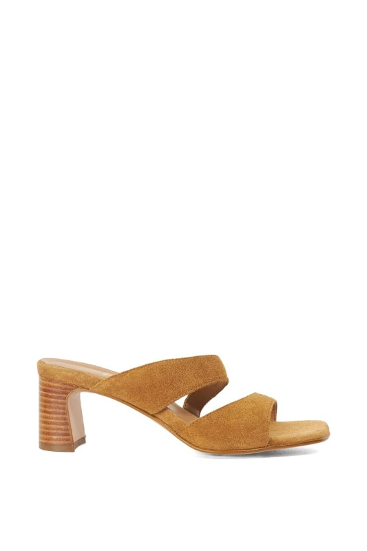 Image of Dune London Womens 'Jaeda' Suede Sandals in Tan Size: 5 Tan Female 5