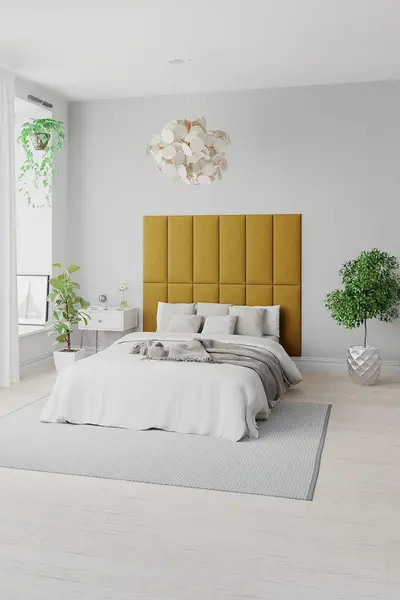 Image of Aspire EasyMount Wall Mounted Upholstered Panels, Modular DIY Headboard in Plush Velvet Fabric (Pack of 8) Light Grey