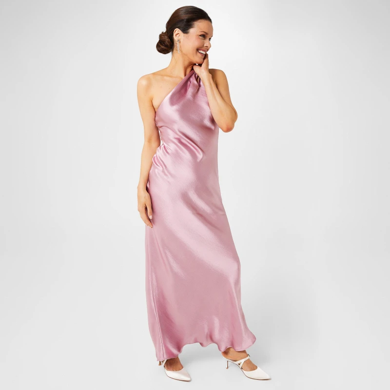 Image of Biba One Shoulder Dress - Pink Pink 6