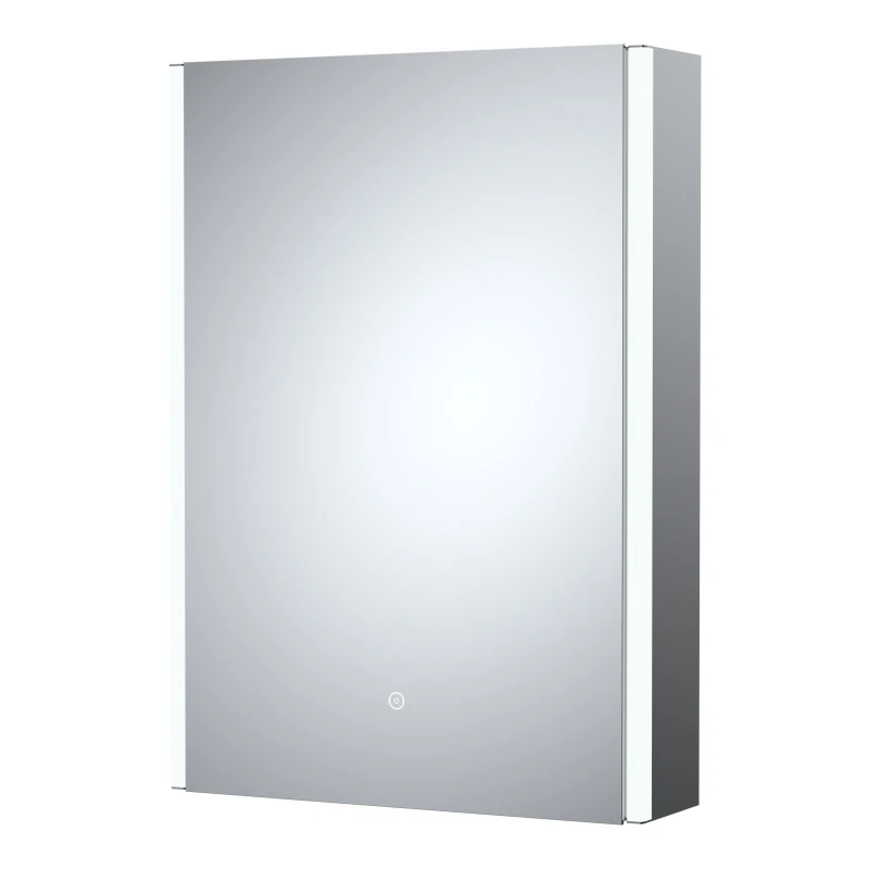 Image of Balterley 1 Door Touch Sensor Mirror Cabinet 2 Shelves Demister Shaver Socket 500mm White