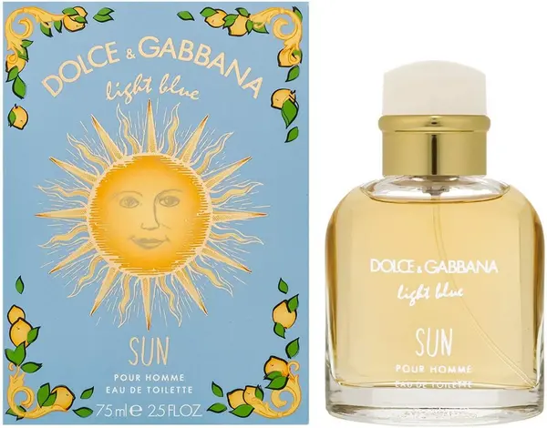 Image of Dolce & Gabbana Light Blue Sun Pour Homme Eau de Toilette For Him 75ml