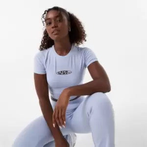 Image of Jack Wills Short Sleeve Cut Out Baby Tee - Blue