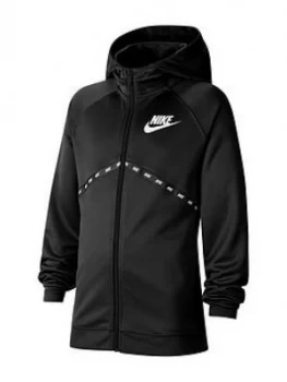 Image of Nike Older Boys Poly Full Zip Hoodie - Black