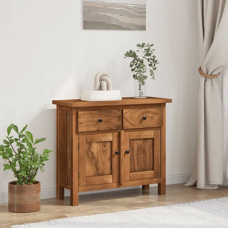 Image of vidaXL Solid Wood Sideboard Reclaimed 75x30x65cm Side Cabinet Cupboard Chest