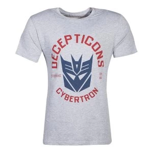 Image of Hasbro - Transformers Decepticons Cybertron Mens Medium T-Shirt - Grey