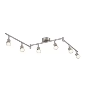 Image of Avenue Ceiling Spotlight Bar Brushed steel GU10
