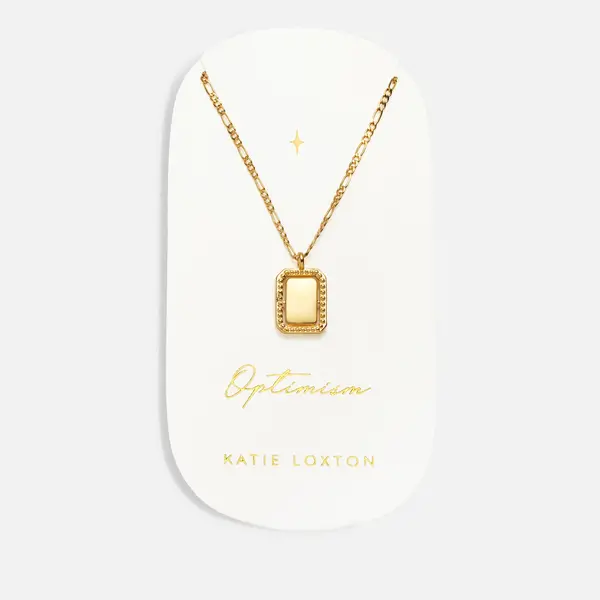 Image of Katie Loxton Womens Optimism Spinning Amulet Necklace - Gold