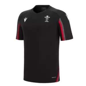 Image of Macron Wales 22/23 Training T-Shirt Mens - Black