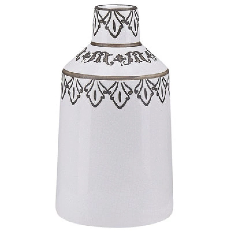 Image of Beliani Flower Vase Amisos Stoneware 25cm White