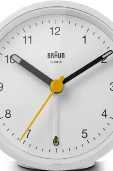 Image of Braun Clocks White Classic Analogue Alarm Clock