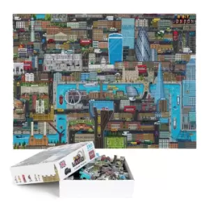 Image of Bopster London 8-bit Pixel Jigsaw Puzzle - 180 Piece
