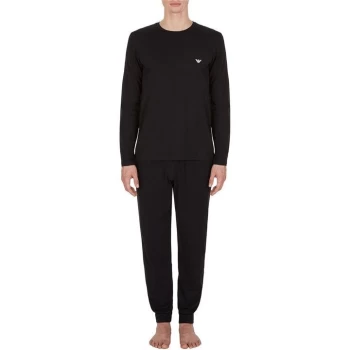 Image of Emporio Armani Knit Pyjamas - Black