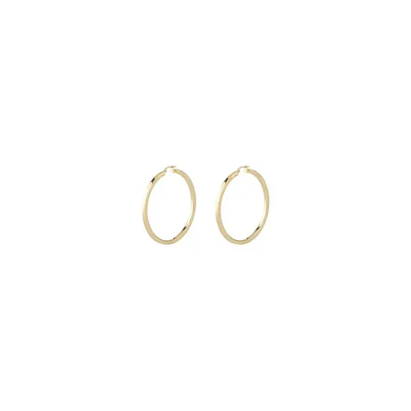 Image of Guess Jewellery Ladies 60mm Squared Superlight Hoop Earrings UBE04198Y