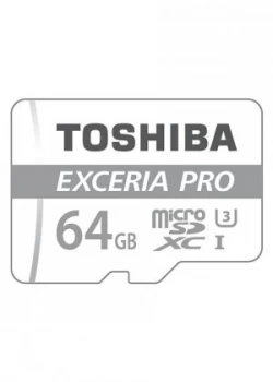 Image of Toshiba Exceria Pro M401 microSDXC 64GB UHS-I U3 Memory Card Class 10 95MBs Read 80MBs Write + SD Adapter