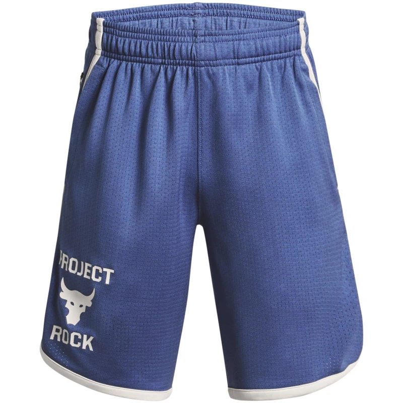 Image of Under Armour Armour Pjt Rock Boys Mesh Shorts Gym Short - Blue Blue 5 - 6 Years