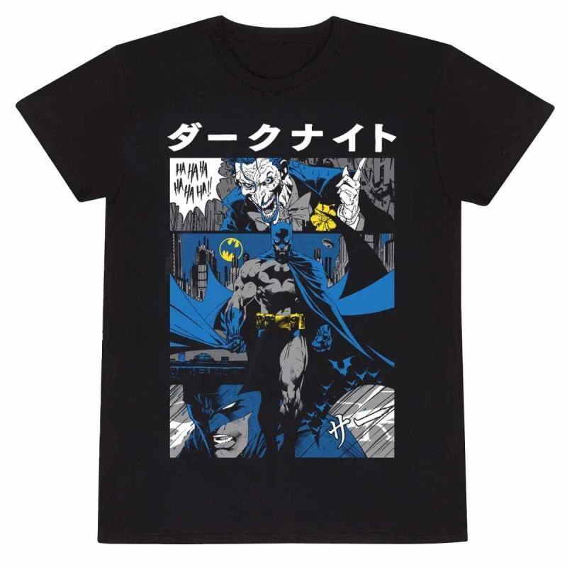 Image of Batman Batman Men Manga T-Shirt in Black Size: Medium Black M Male 5063377068177