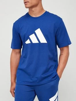 Image of adidas Future Icon Logo T-Shirt - Blue Size S, Men
