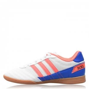 Image of adidas Super Sale Indoor Football Trainers Junior Boys - White/Coral/Blu