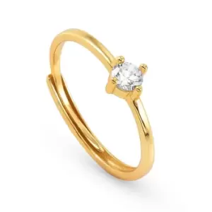Image of Nomination Sentimental Gold Plated Round CZ Ring