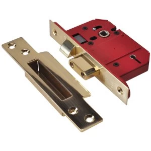 Image of Union StrongBOLT 2200S BS 5 Lever Mortice Sashlock Satin Brass 68mm Box