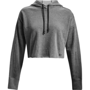 Image of Under Armour Armour Terry Crop Hoodie Womens - Grey