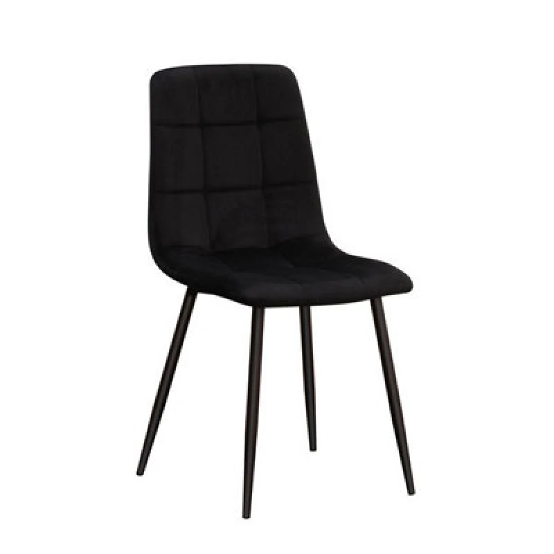 Image of MSL BLACK FABRIC CHAIR BLACK METAL LEGS
