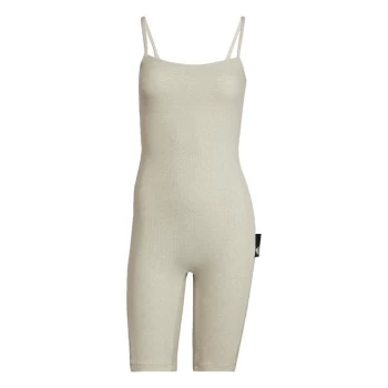 Image of adidas Studio Lounge Rib Jumpsuit Womens - Botanic Green Mel