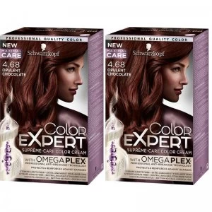 Image of Schwarzkopf Colour Expert Hair Dye in Mahogany Brown Duo Pack