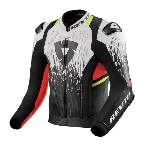 Image of REV'IT! Quantum 2 Pro Air Jacket White Neon Red Size 50
