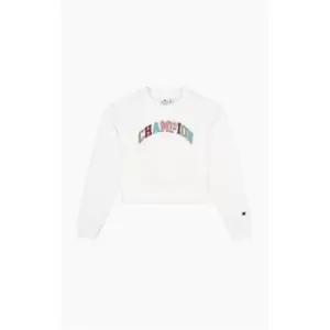 Image of Champion Crop Collegiate Sweatshirt - White