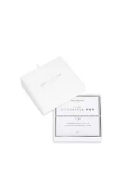 Image of Joma Jewellery Beautifully Boxed A Littles Wonderful Mum Silver Bracelet 17.5Cm Stretch