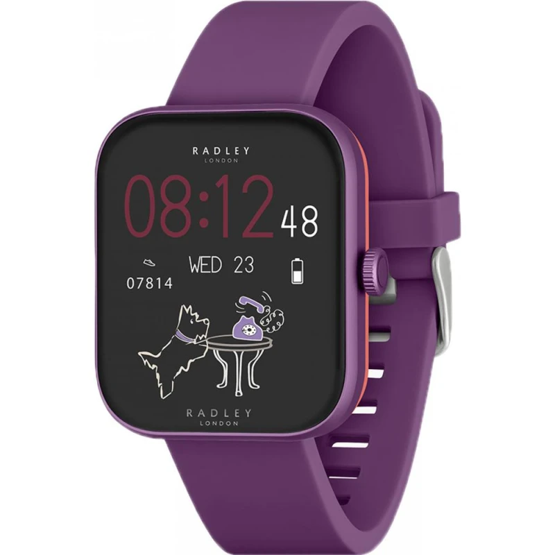 Image of Radley Series 32 Purple Silicone Strap Smart Watch