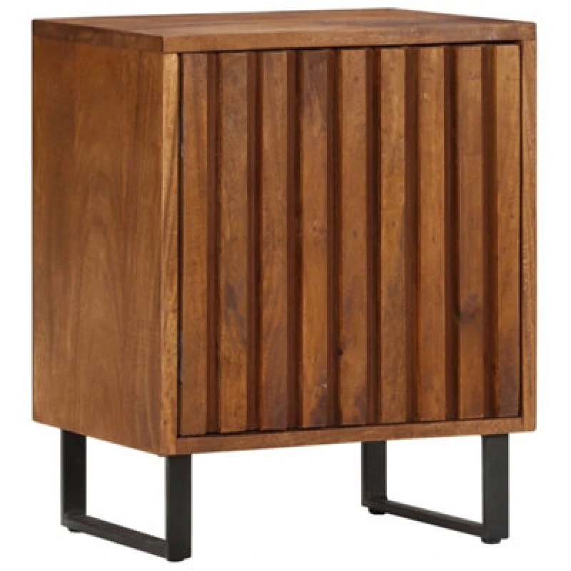 Image of Vidaxl Bedside Cabinet 40X30X50 Cm Solid Mango Wood Bedside Cabinets