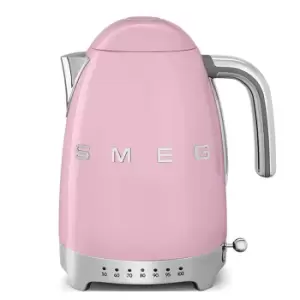 Image of SMEG KLF04PKUK 50s Retro Style 1.7L 3KW Jug Kettle with Variable Temperature - Pink