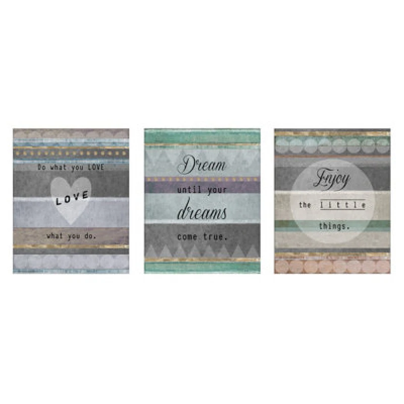 Image of Premier Housewares Positive Typography Wall Plaques - Set of 3 Multi