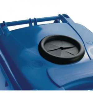 Image of Slingsby Wheelie Bin 360L With Bottle Bank Aperture and Lid Lock Blue 377867