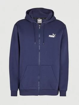 Image of Puma Plus Size Essentials Full Zip Hoodie - Navy