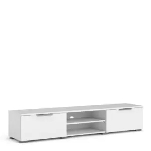 Image of Match TV Unit 2 Drawers 2 Shelf In White