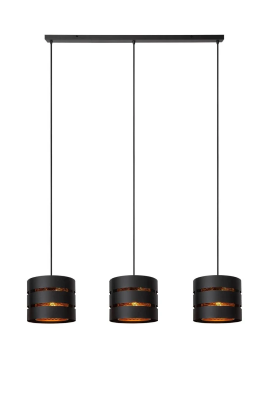 Image of Netlighting Lucide ROSAS Pendant light 3xE27 Black Unisex