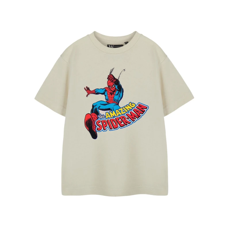 Image of Marvel Short Sleeved T-Shirt Beige