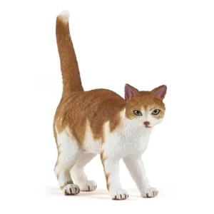 Image of PAPO Dog and Cat Companions Red Cat Toy Figure, Three Years or Above, Red/White (54031)