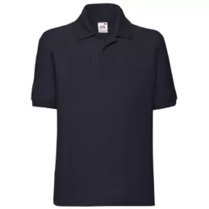 Image of Fruit Of The Loom Childrens/Kids Unisex 65/35 Pique Polo Shirt (Pack of 2) (3-4) (Deep Navy)