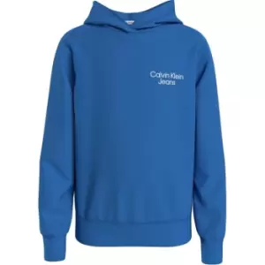 Image of Calvin Klein Jeans Ckj Stack Logo Hoodie - Blue